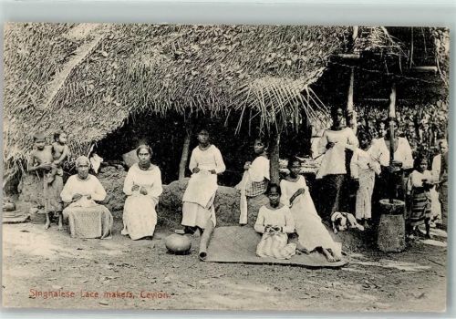 Colombo Singhalese Lace makers Volkstypen Beruf AK