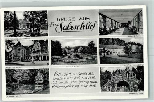 Bad Salzschlirf Bonifatiusbrunnen Mariengrotte Kurtheater Kurhaus Hotel Bailcher