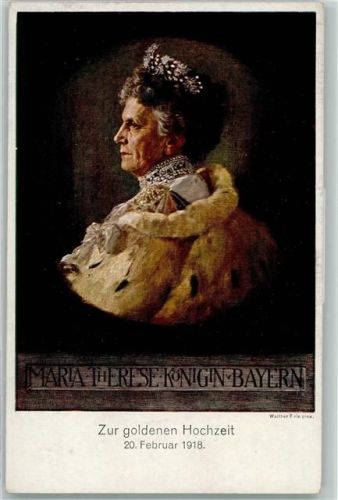Königin Maria Therese Goldene Hochzeit 1918 Gemälde von Walter Firle - Moderne Meister Nr. 118