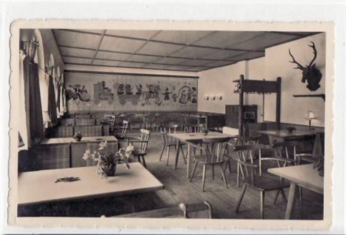Kufstein Kufstein in Tirol mit Speisesaal im Hotel Stimmersee gelaufen von 1956. Gute Erhaltung.