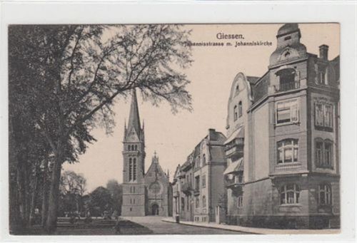 Gießen Giessen. Partie an der Johannisstraße Johanniskirche ungelaufen Gute Erhaltung.