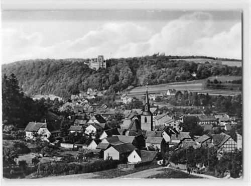 Kranichfeld. Oberschloß mit Kirche gelaufen. Gute Erhaltung.