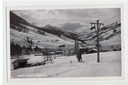 Saalbach mit Winterpartie und Schilift gelaufen, Marke entfernt. Gute Erhaltung.