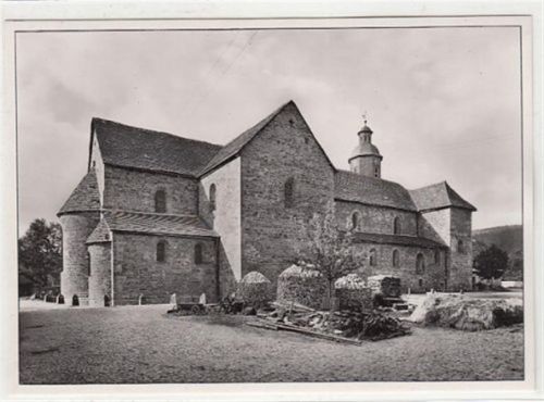 Lippoldsberg a. d. Weser. Kirche des ehemaligen Benediktiner-Nonnenklosters ungelaufen Top Erhaltung.