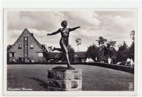 Berlin Zehlendorf mit Strandbad Wannsee gelaufen von 1938. Gute Erhaltung.