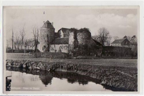 Ratingen mit Haus zum Haus gelaufen, mit Marke und Stempel von 1932. Gute Erhaltung.
