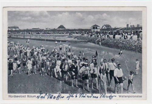 Büsum Büsum mit Wattenpolonaise gelaufen, 1943. Gute Erhaltung.