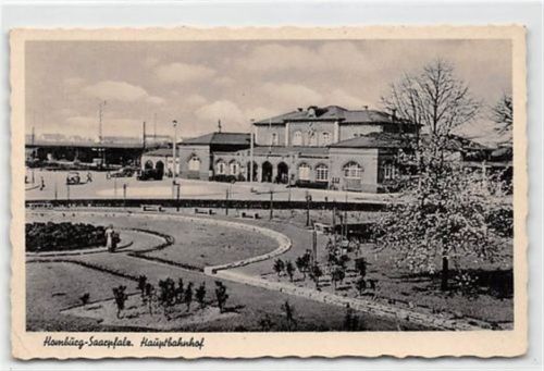 Homburg Homburg. ein Blick auf den Hauptbahnhof. Feldpost, Stempel von 1940. Leichter Stempeldurchdruck, kleiner Knick unten links, sonst gut erhalten