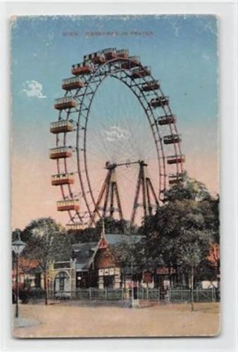 Wien. Riesenrad im Prater ungelaufen leichte Abschürfungen, kleiner Knick oben rechts, leicht fleckig, sonst gut erhalten
