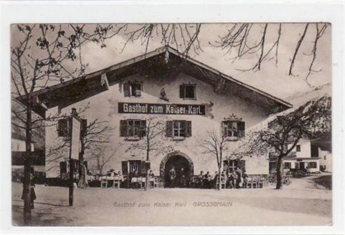 Grossgmain mit Gathof zum Kaiser Karl ungelaufen Leicht abgerundete Ecke n, leicht fleckig, sonst gut erhalten
