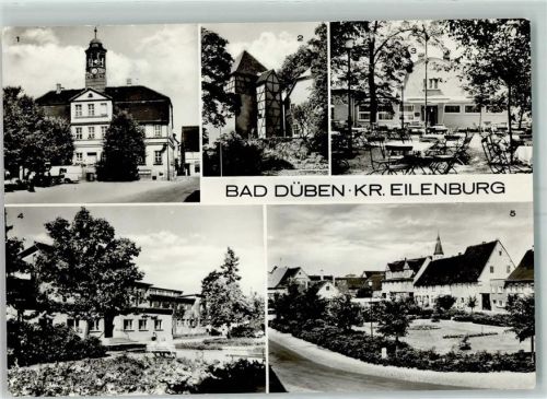 Bad Düben Rathaus Burg Heimatmuseum Kulturhaus Moorbad Eisenmoorbad Platz der Jugend Bus