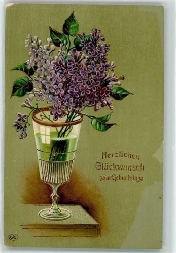 Blumenvase Verlag EAS AK Flieder 1910