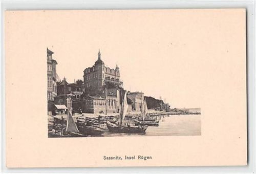 Sassnitz Sassnitz, Insel Rügen. Partie am Strand mit Segelbooten ungelaufen Sehr gut erhalten.