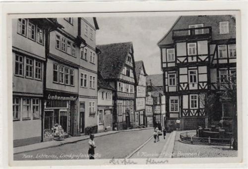 Hessisch Lichtenau Hessisch - Lichtenau. Landgrafenstraße. Feldpost, Stempel von ca. 1940. leichte Abschürfungen, sonst gut erhalten