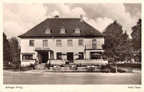 Balingen Balingen. Hotel Thum gelaufen. Leicht bügig, leichter Stempeldurchdruck, sonst gut erhalten