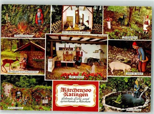 Ratingen 1977 Märchenzoo AK