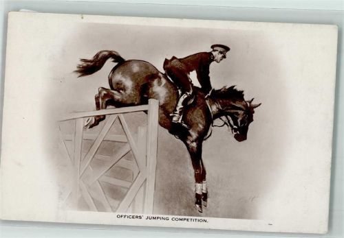 Military - Officers Jumping Competition AK Hindernisreiten Foto AK