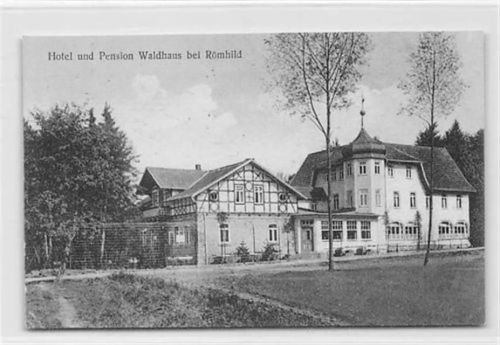 Hotel und Pension Waldhaus bei Römhild gelaufen kleiner Knick unten links, sonst gut erhalten
