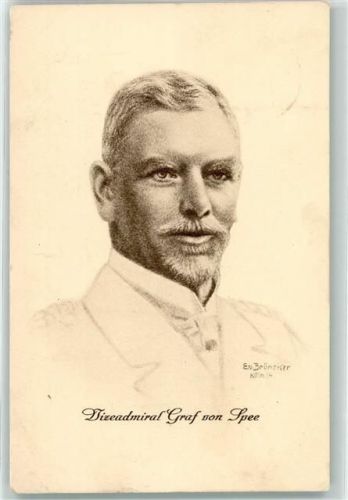1917 Vizeadmiral Graf von Spee Künstlerkarte AK