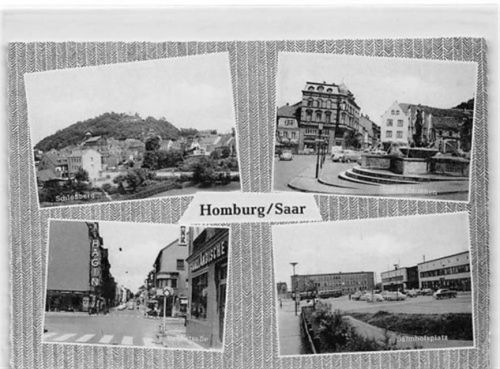 Homburg Homburg. Schloßberg Bahnstraße gelaufen. Leichter Stempeldurchdruck, kleiner Knick unten rechts, sonst gut erhalten