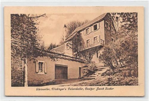 Gleisweiler. Flickinger´s Felsenkeller gelaufen. Gute Erhaltung.