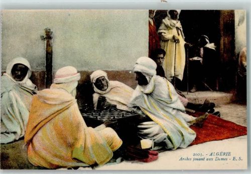 Brettspiel Damespiel AK Volkstypen / Brauchtum Algerien