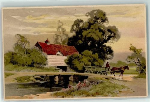 1908 Meissner u. Buch Pferdegespann AK