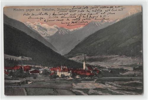 Mieders Mieders gegen die Gletscher im Subaital gelaufen. Leichte Randmängel, sonst gut erhalten