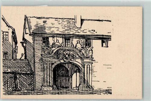 Altdorf Torwarthäuschen mit alter Fassade Im Wichernhaus Zeichnung