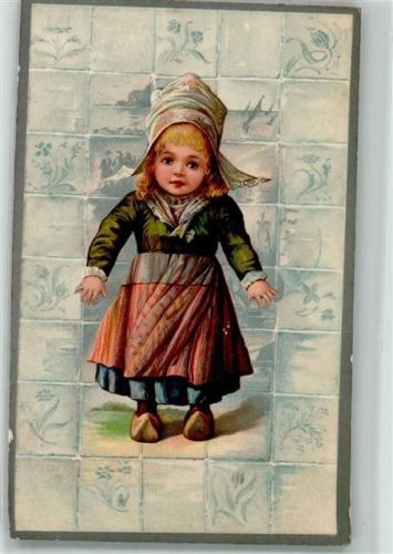 1906 Mädchen Holzschuhe Delfter Kacheln AK