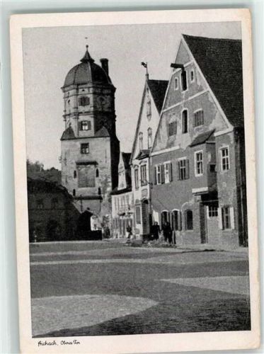 Aichach Oberes Tor Fahne Dachbodenseilwinde