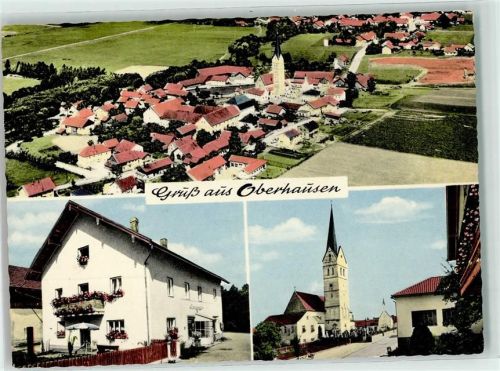 Oberhausen Wohn-u.Geschäftshaus Zigarettenautomat Pfarrkirche Maria Himmelfahrt Fliegeraufnahme
