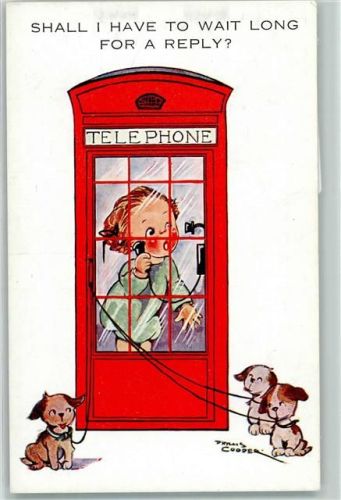 Comic sign. Cooper Telefonzelle AK