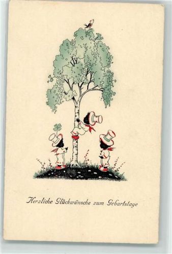 Geburtstag Kind auf den Baum klettern AK