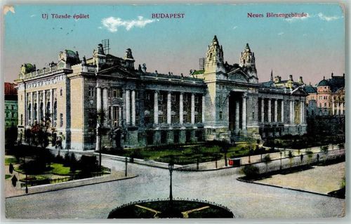 Budapest 1917 Neues Börsengebäude AK