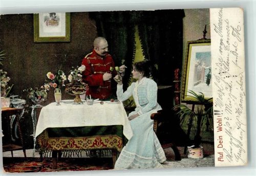 1903 Serie im Mai des Lebens Zigarette Glamour Paar AK