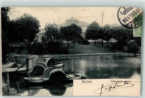 Aachen 1905 Zoologischer Gatern Tretboot