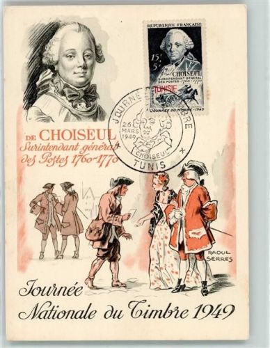 Journee Nationale du Timbre 1949 sign. Raoul Serres Postgeschichte