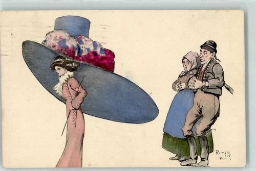 1909 Serie 354-4 sign. Reinitz Paris Fantasie Hutmode AK