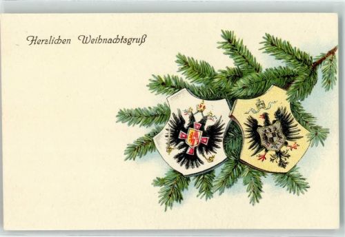 Brüder Kohn 3158-3 Weihnachten Wappen Militär Zweibund