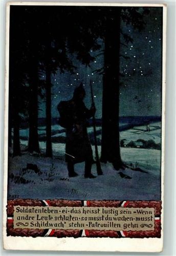 1917 VDA Unsere Feldgrauen Soldatenlieder Nr. 5 Schildwach WK I