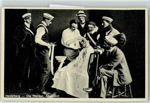 Heidelberg Die Mensur, abgeführt AK