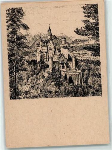 Hohenschwangau Schloss Neuschwanstein sign. Karl Winkel