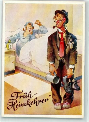 Früh-Heimkehrer Trinker Wecker Verlag Lengauer Nr. 3151 AK