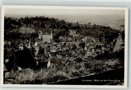 Kulmbach Blick von der Plassenburg Kirche