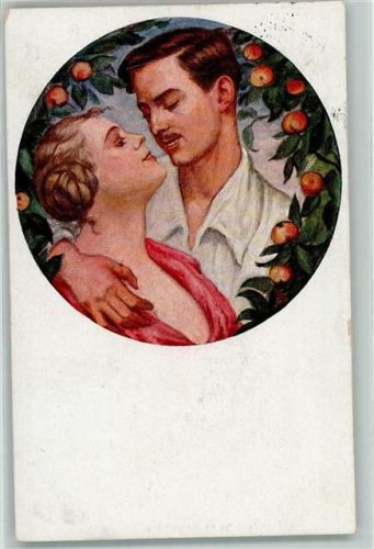 1918 sign. L- Sailin Adam und Eva AK