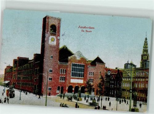 Amsterdam Beurs van Berlage Straßenbahn