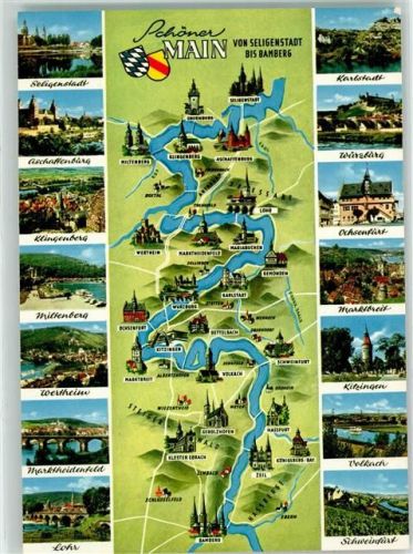 Bamberg Landkarte Schöner Main Von Seligenstadt bis Bamberg