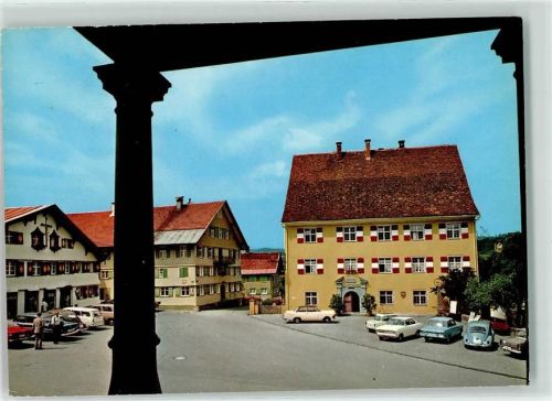 Weiler Kirchplatz m. Rathaus Mercedes Ford Taunus VW Käfer VW Variant Auto