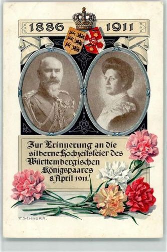 1911 Silberne Hochzeit sign. P. Schnorr AK